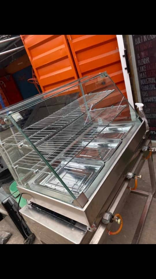 Gas Food Warmer with Grill Rack Display